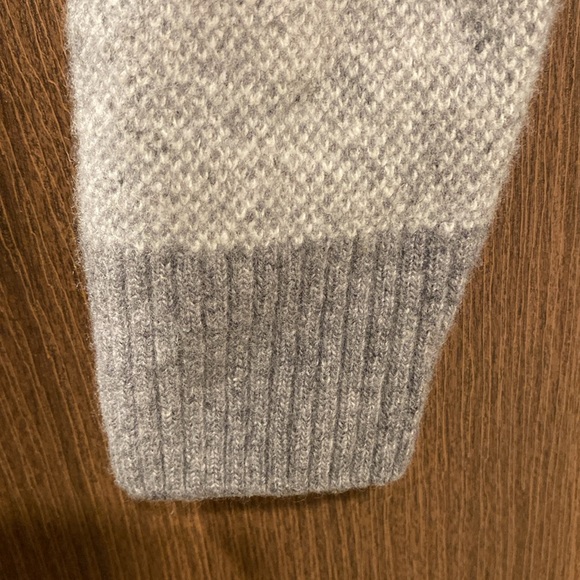 Luca Nobili Gray Italian Wool Blend Buttoned Mockneck Pullover Sweater Size XL - Picture 8 of 14